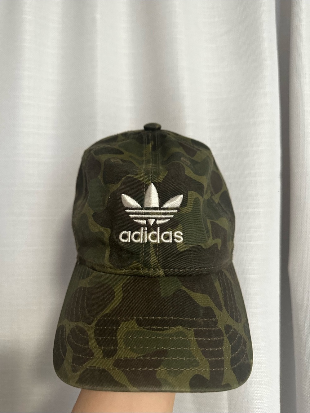 adidas Camo Trefoil Baseball Cap - Olive Green